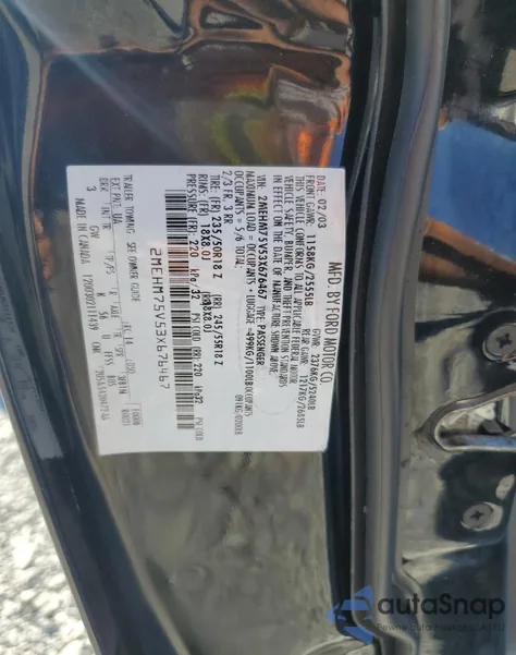 2003 Mercury Marauder from USA, damaged, VIN 2MEHM75V53X676467